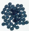 50 8mm Transparent Montana Blue Daisy Flower Beads